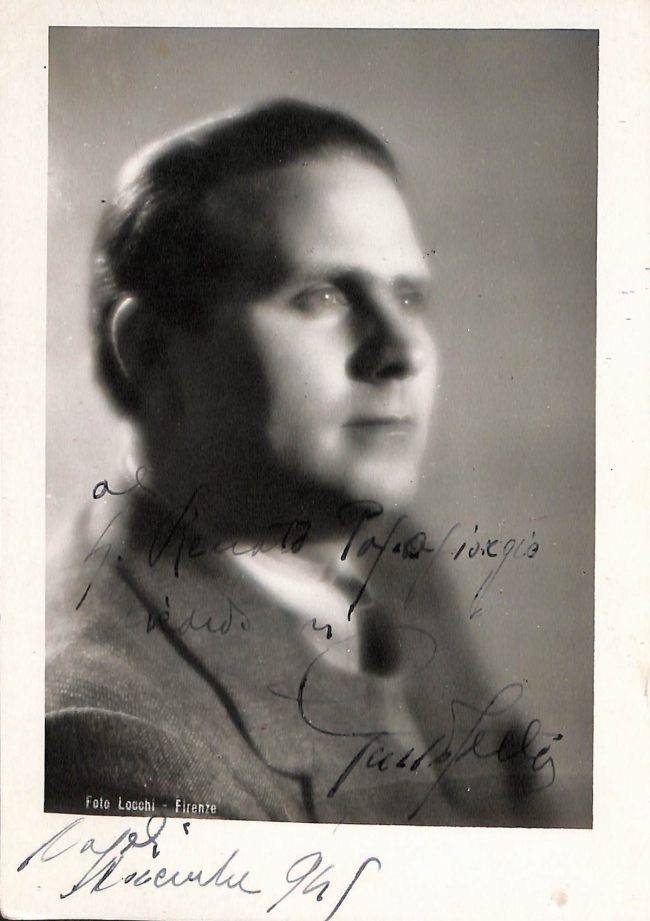 Fotografia di Gustavo Gallo con dedica autografa firmata