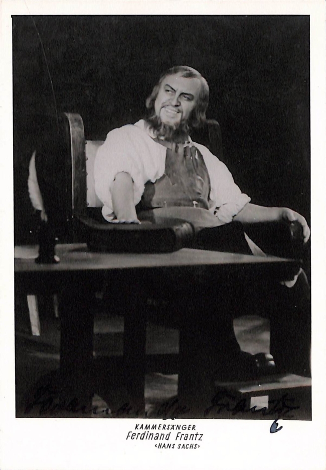 Cartolina fotografica di Ferdinand Frantz con firma autografa