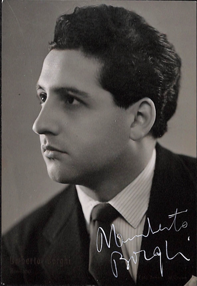 Fotografia di Umberto Borghi con firma autografa
